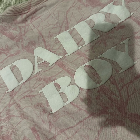 Dairy Boy Pink Bubblegum Camo Crewneck sweatshirt - White puff - OG collection 🩷 - Picture 6 of 7